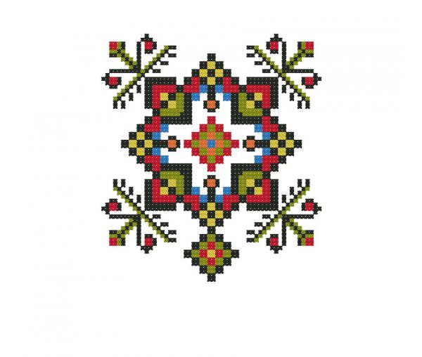 Ornement ethnique ukrainien, point de croix broderie #243_2