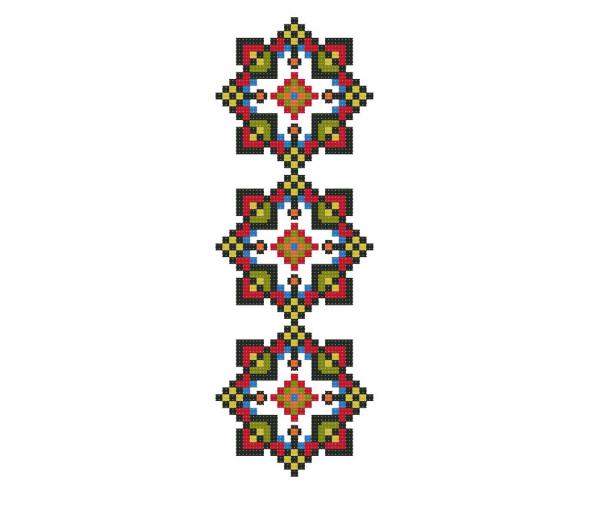 Украинский этнический орнамент, дизайн вышивки крестиком #0243_4