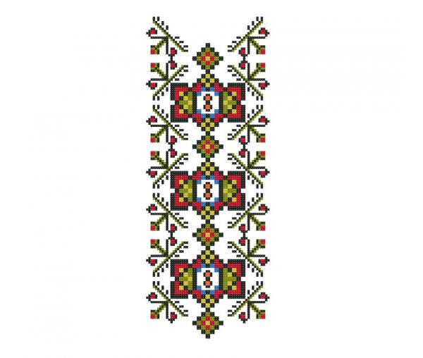 Ukrainian ethnic ornament, cross stitch blouse design #243_5