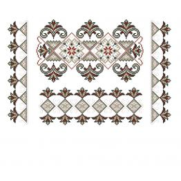 Ukrainian ornament. Machine embroidery design in cross stitch #244