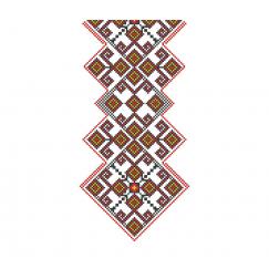 Украинский орнамент. Дизайн машинной вышивки крестиком #0250