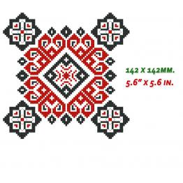 Geometrische ukrainische Verzierung, moderne stickvorlagen Kreuzstich #266