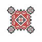 Geometric Ukrainian ornament, cross stitch blouse design #266
