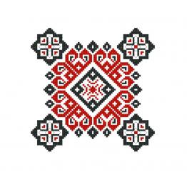 Ornement ukrainien géométrique, point de croix broderie #266