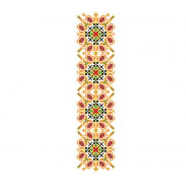 Украинский орнамент. Дизайн машинной вышивки крестиком #0278