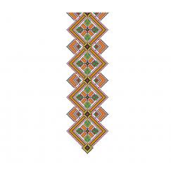 Geometric Ukrainian ornament, cross stitch blouse design #279_1