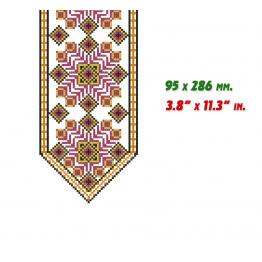Геометрический Украинский орнамент, дизайн вышивки крестиком #0279_2