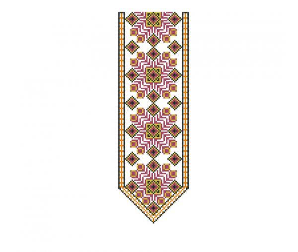 Geometric Ukrainian ornament, cross stitch blouse design #279_2