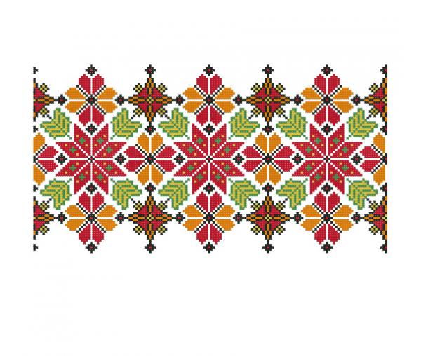 Ukrainian ethnic ornament, cross stitch blouse design #280_1
