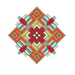 Ukrainian ethnic ornament, cross stitch blouse design #280_2