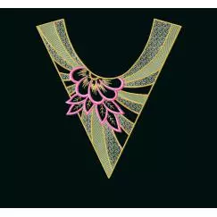 Ornament for neckline, machine embroidery design #NH_0283