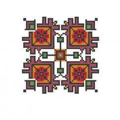 Ukrainian ethnic ornament, cross stitch blouse design #284