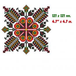 Geometric Ukrainian ornament, cross stitch blouse design #286