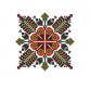 Geometric Ukrainian ornament, cross stitch blouse design #286