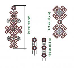 Елемент для одягу, дизайн вишивки хрестиком #NH_0293