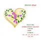 Coeur ajouré avec des fleurs. Fichier de broderie #0298
