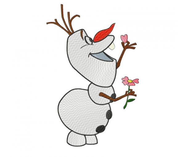 Snowman Holly. Design for machine embroidery #NH_0308-1