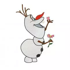 Snowman Holly. Design for machine embroidery #NH_0308-1