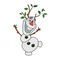 Snowman Holly. Design for machine embroidery #NH_0308-2