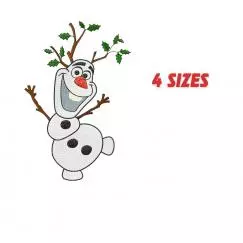 Snowman Holly. Design for machine embroidery #NH_0308-2