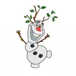 Snowman Holly. Design for machine embroidery #NH_0308-2