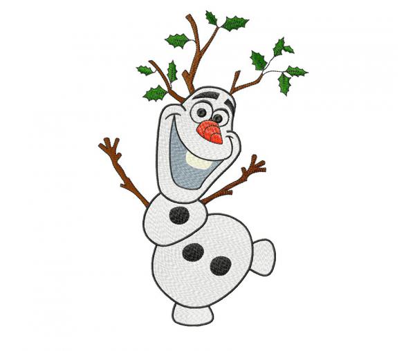 Snowman Olaf. Design for machine embroidery #NH_0308-2