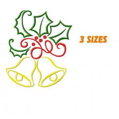 Рождественский колокольчик. Дизайн для машинной вышивки #NH_0309-1