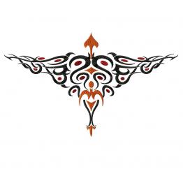 Motif de broderie oiseau abstrait (tatouage) #0313