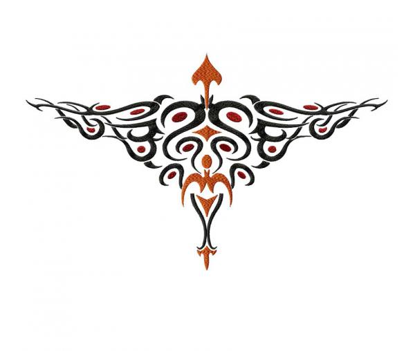 Дизайн вышивки Птица Абстрактная (тату) #0313
