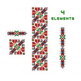 Етнічний орнамент, дизайн вишивки хрестиком #375