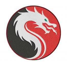 Dragon Yin and Yang. Chevron #0409