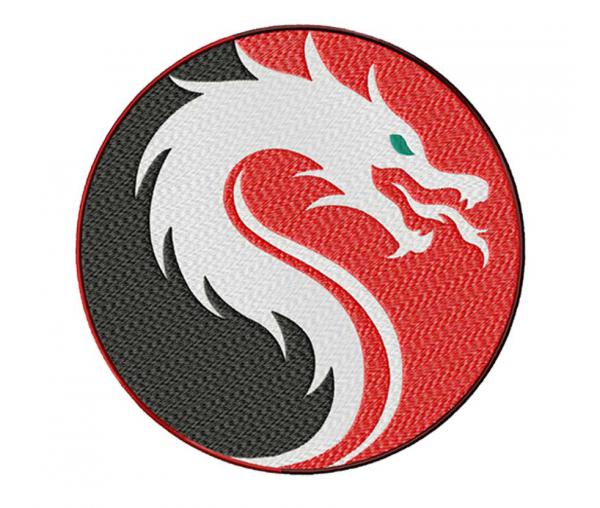 Dragon Yin and Yang. Chevron #0409