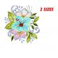Motif de broderie machine. Ornement floral. 2 tailles #415