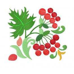 Red viburnum. Machine embroidery design. Download. #423_4