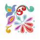 Abstract floral ornament, embroidery file. #423-5