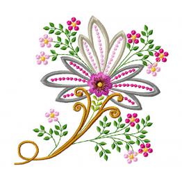 Machine embroidery design. Floral ornament. 2 sizes #613-1