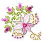 Ornament flower. Machine embroidery design. Download. #613-4