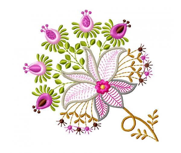 Ornament flower. Machine embroidery design. Download. #613-4