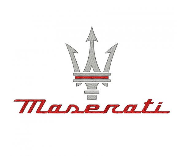 Logo Maserati. Embroidery design. 4 sizes #627