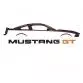 Logo Mustang GT, motif de broderiejef, jef, pes #NH_0639-1