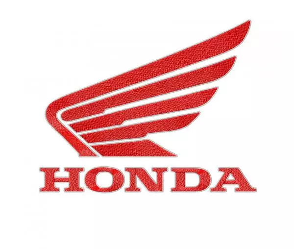 Honda логотип с крылом. Дизайн вышивки. 4 размера #650-2