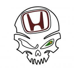 Honda "Skull', logo. Embroidery design. 4 sizes #650-3