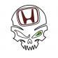 Honda череп, логотип. Дизайн вышивки. 4 размера #650-3