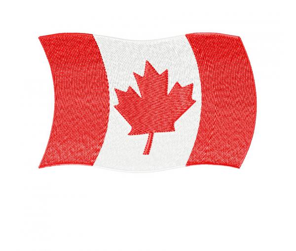 Флаг Канады, дизайн машинной вышивки. Скачать. #652-1