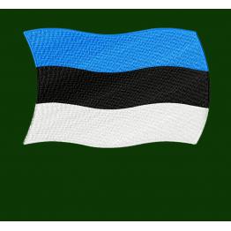 Флаг Эстонии, дизайн машинной вышивки. Скачать. #652-27