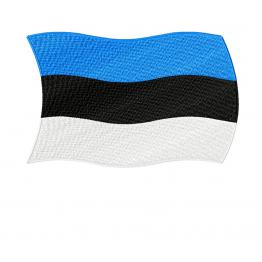 Флаг Эстонии, дизайн машинной вышивки. Скачать. #652-27
