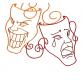 Theatrical mask. Machine embroidery files #655