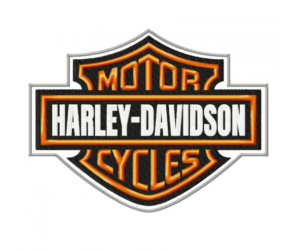 Харли Дэвидсон логотип. Дизайн вышивки. 3 размера #659-1