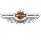 Harley Davidson logo with wings. Conception de broderie. 3 tailles #659-2