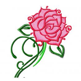 Floral ornament Rose, designs for embroidery machine #670